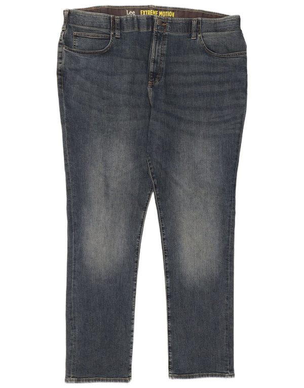 Lee Mens Extreme Motion Straight Jeans W46 L34 Blå Bomuld