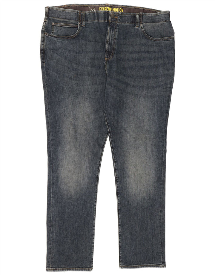 Lee Mens Extreme Motion Straight Jeans W46 L34 Blå Bomuld