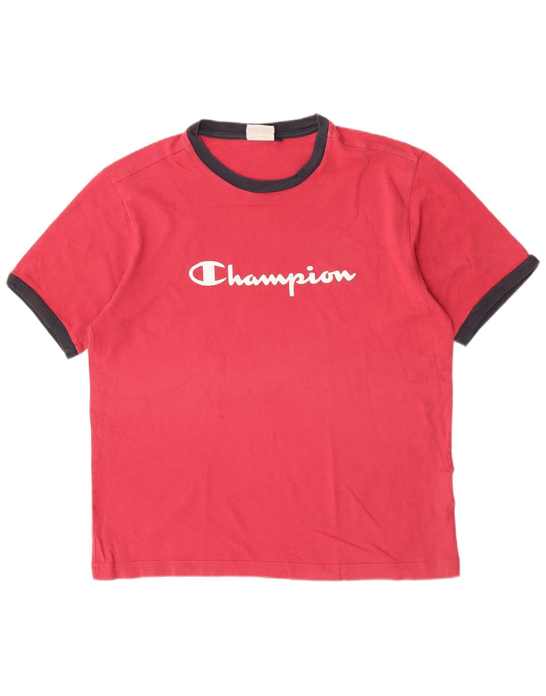 Champion Herre Grafisk T-Shirt Top Stor Rød Bomuld