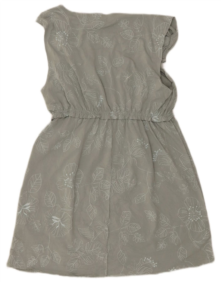 BCBGMAXAZRIA Dame Tunika Top UK 14 Large Green Floral Polyester