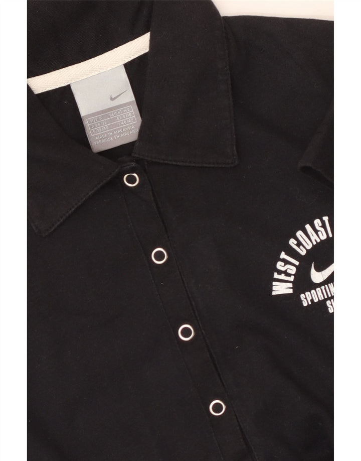 NIKE grafisk poloshirt til kvinder UK 8/10 Lille sort