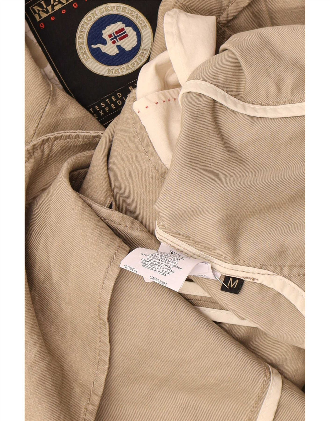Napapijri Herre Geographic 2-knaps blazerjakke UK 38 Medium Beige Bomuld