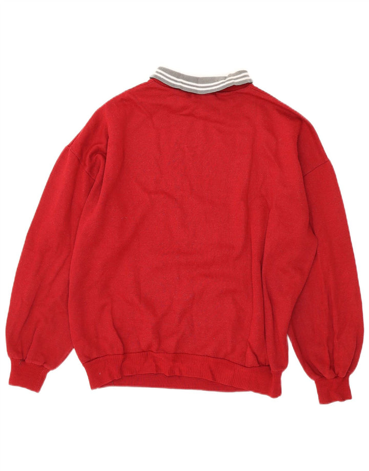 EXPRESS Dame Oversized Grafisk Sweatshirt Jumper UK 14 Medium Rød