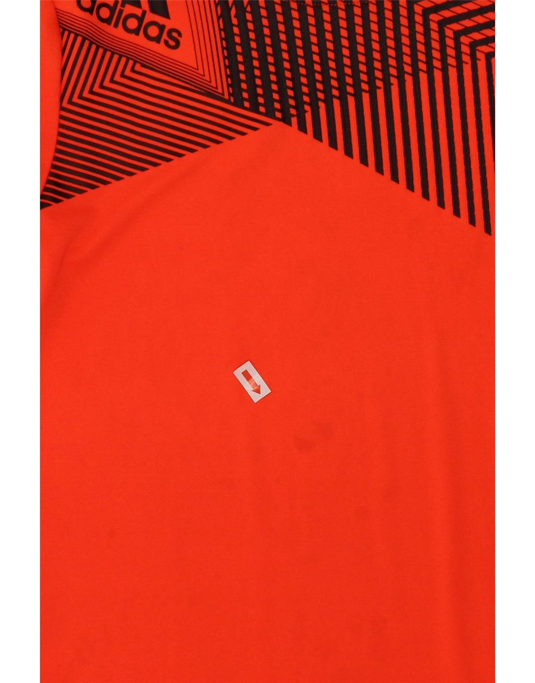 ADIDAS Boys T-Shirt Top 9-10 Years Red Striped Vintage Adidas and Second-Hand Adidas from Messina Hembry 