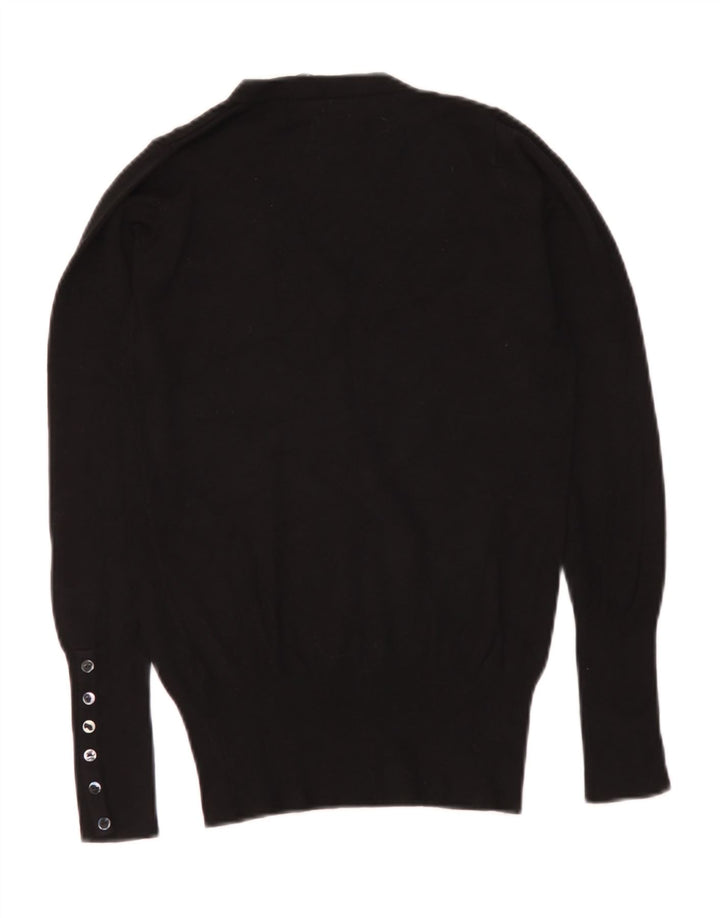 Zara Dame V-hals sweater UK 10 Small Black