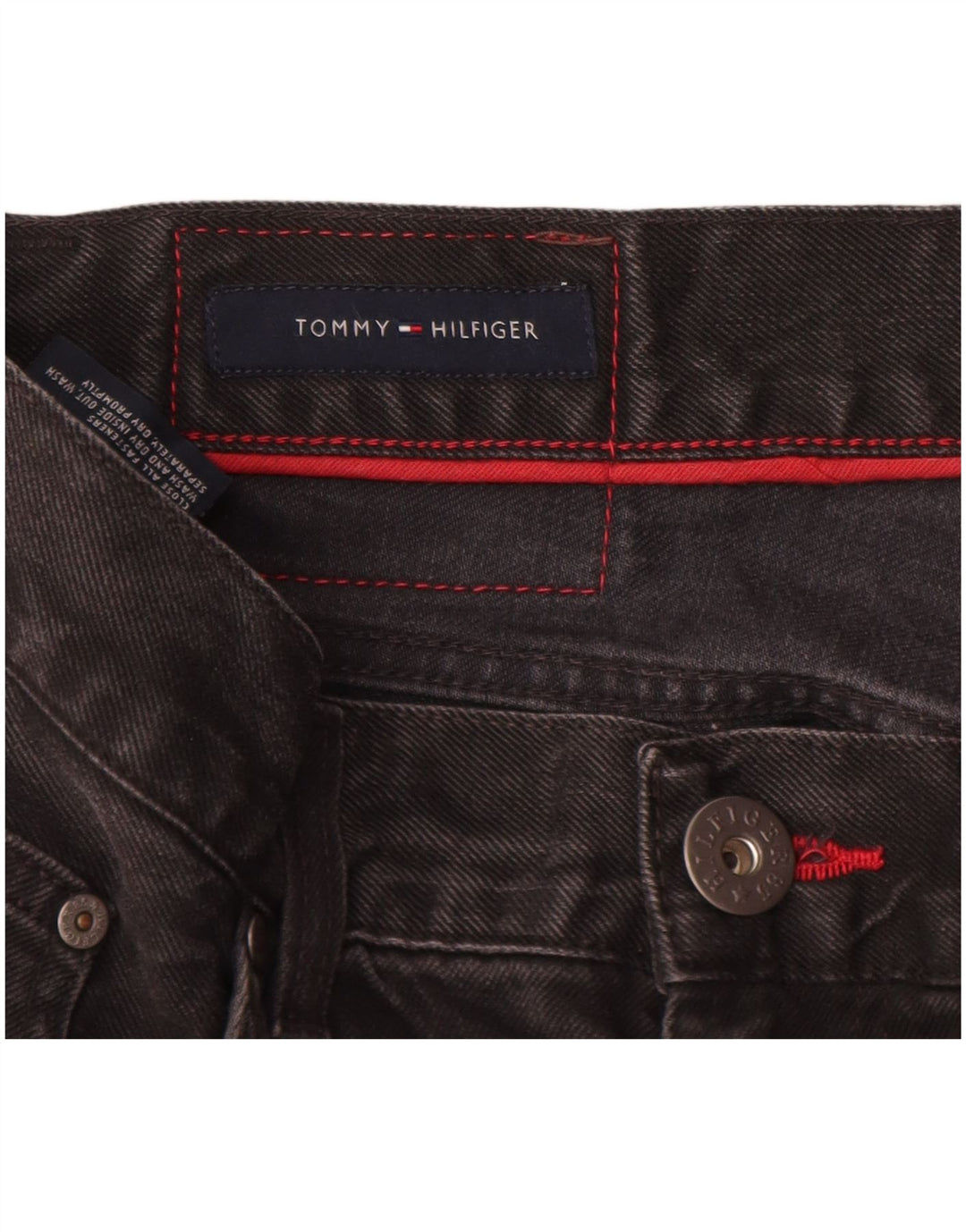 Tommy Hilfiger Herre Madison Straight Jeans W36 L34 Sort Bomuld