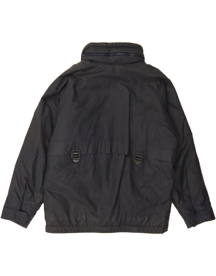 OCEAN STAR Mens Hooded Windbreaker Jacket IT 46 Small Black Cotton Vintage Ocean Star and Second-Hand Ocean Star from Messina Hembry 