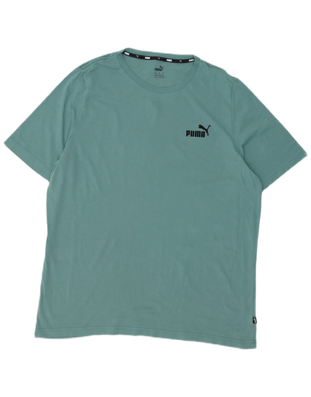 PUMA Herre T-Shirt Top 2XL Blå Bomuld