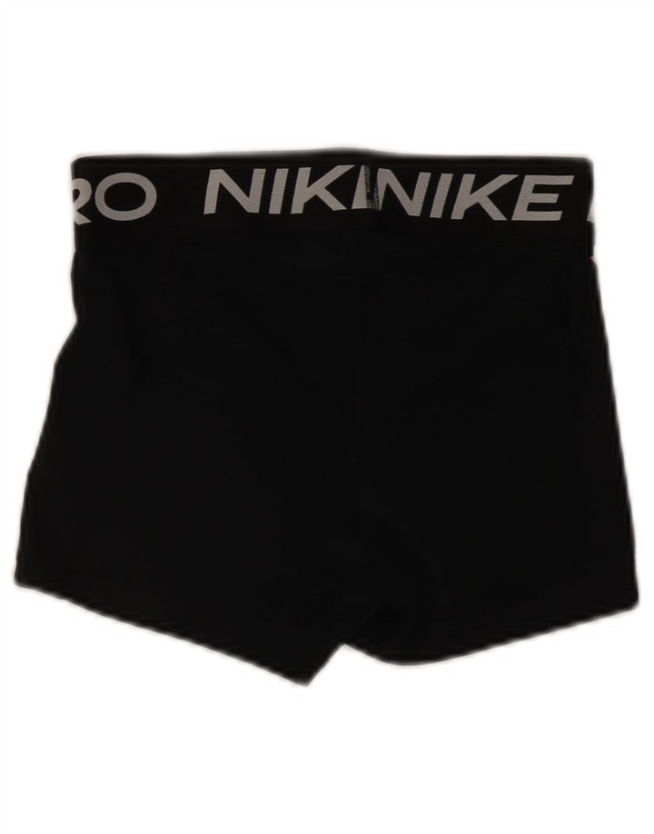 Nike Dame Dri Fit grafiske sportsshorts UK 10 Small Black Polyester