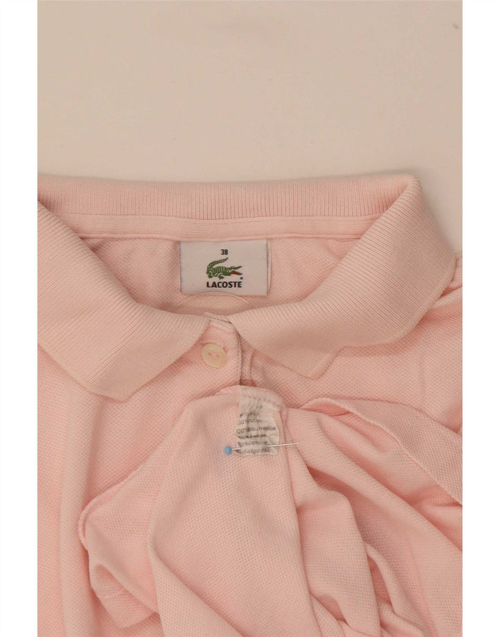 Lacoste Dame Polo Shirt Størrelse 38 Medium Pink Bomuld