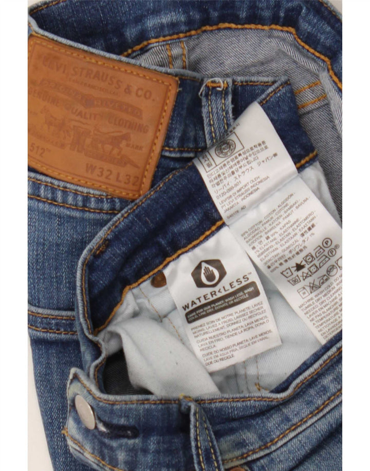 Levi's Herre 512 Slim Jeans W32 L32 Blue Cotton
