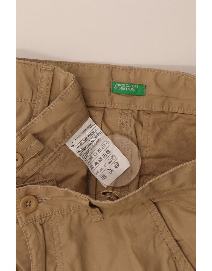 Benetton Boys Bermuda Shorts 13-14 år 3XL W30 Beige Bomuld