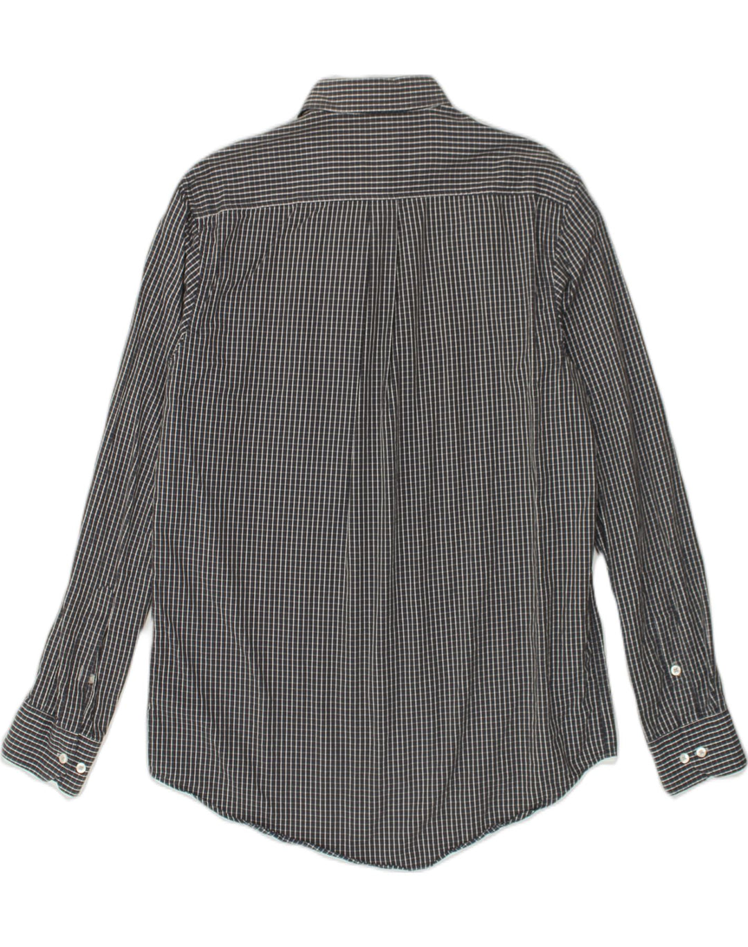 DACK'S Mens Regular Fit Shirt Medium Navy Blue Check Cotton | Vintage Dack's | Thrift | Second-Hand Dack's | Used Clothing | Messina Hembry 