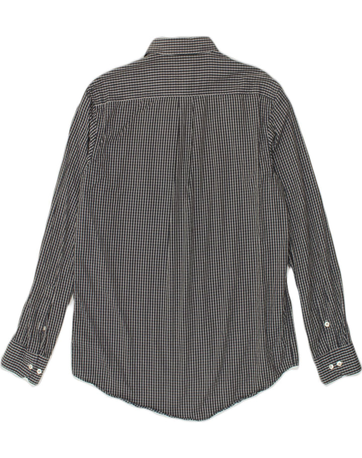 DACK'S Mens Regular Fit Shirt Medium Navy Blue Check Cotton | Vintage Dack's | Thrift | Second-Hand Dack's | Used Clothing | Messina Hembry 