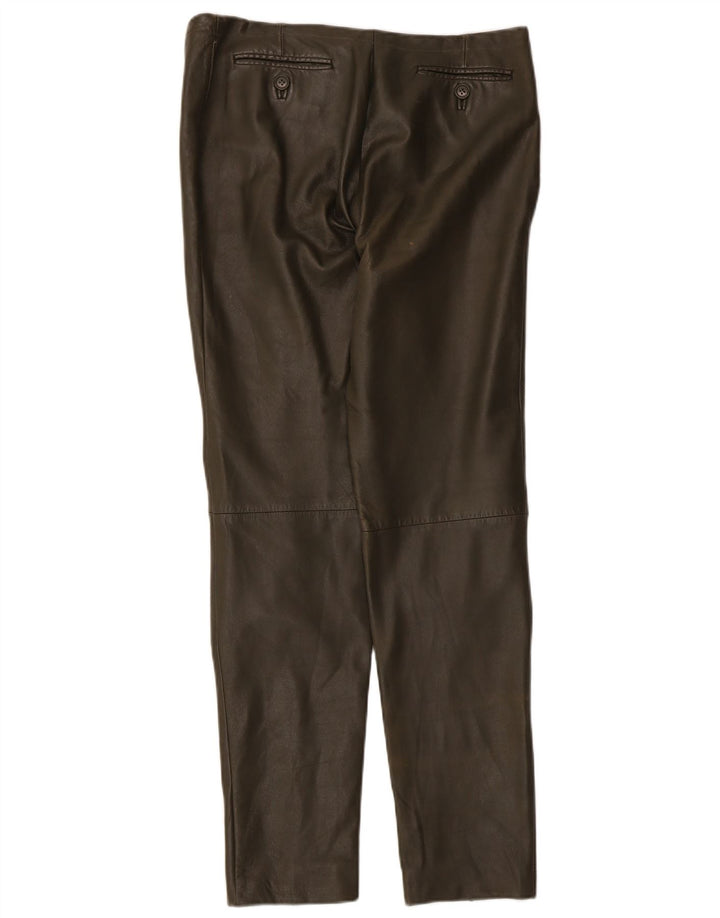 Vintage læderbukser til kvinder W32 L29 Khaki