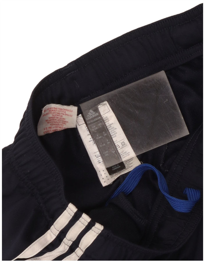 Adidas Drenge Træningsdragt Bukser Joggers 13-14 År Marineblå Polyester