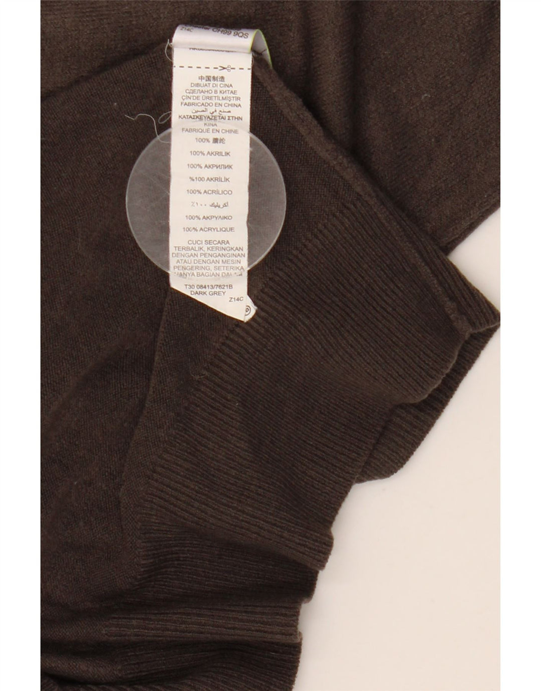 Marks & Spencer Herre rullehals sweater mellemgrå akryl