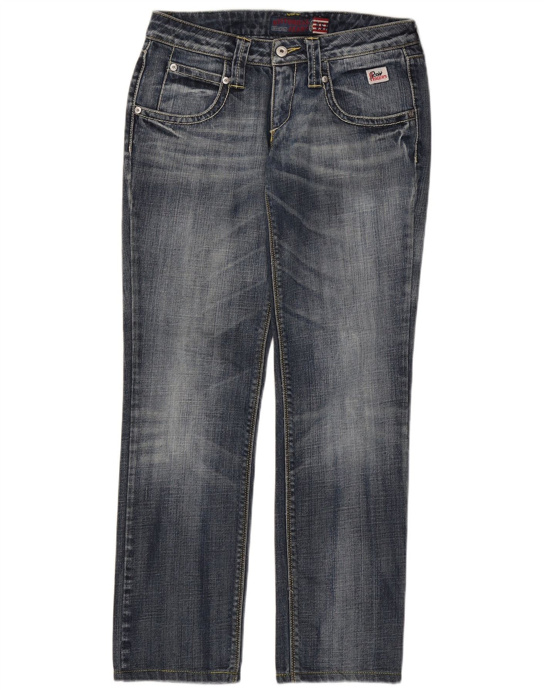 Roy Rogers Dame Seven Bell Straight Jeans IT 42 Medium W28 L29 Blå