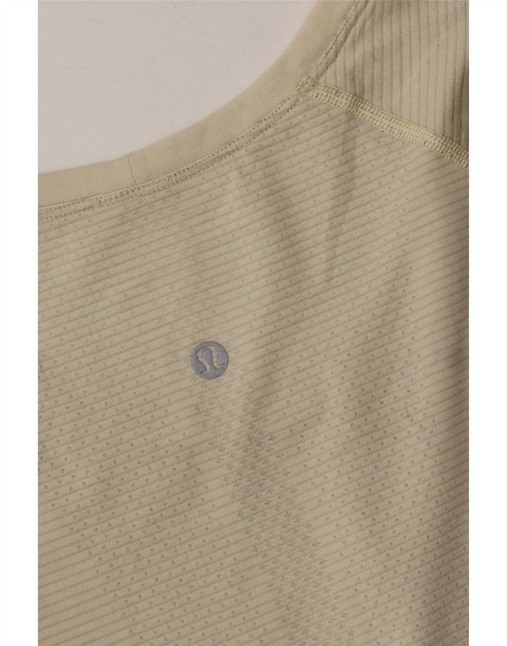 Lululemon Dame T-Shirt Top UK 16 Large Beige