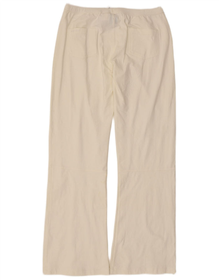 Nike Flare træningsdragtsbukser til kvinder UK 14/16 Large Off White Nylon