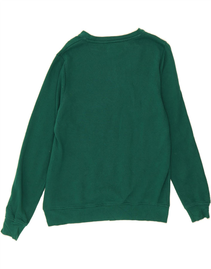 KAPPA Boys Graphic Sweatshirt Jumper 13-14 Years Small Green Cotton Vintage Kappa and Second-Hand Kappa from Messina Hembry 