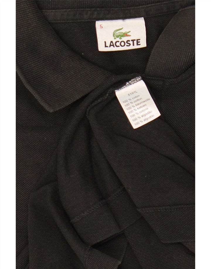 Lacoste Herre Polo Shirt Størrelse 5 Large Sort Bomuld