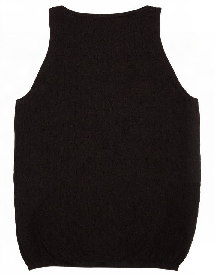 Zara Dame Vest Tank Top UK 12 Medium Sort Polyester