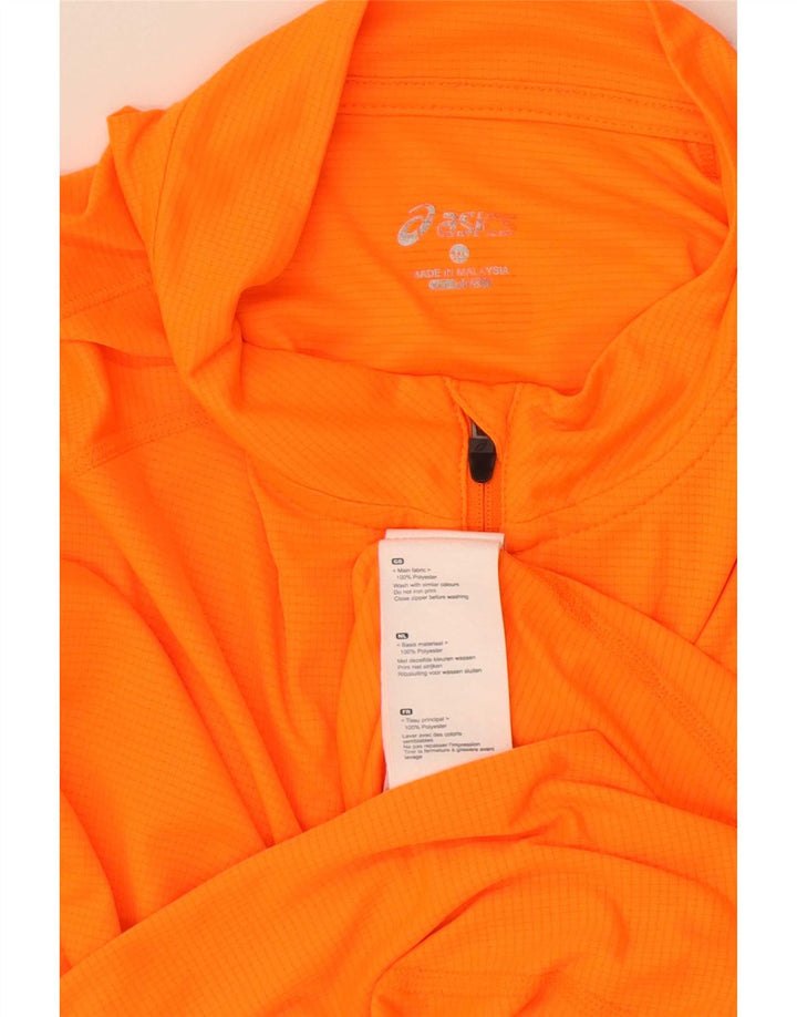 Asics Herre T-shirt med lynlåshals 2XL Orange Polyester