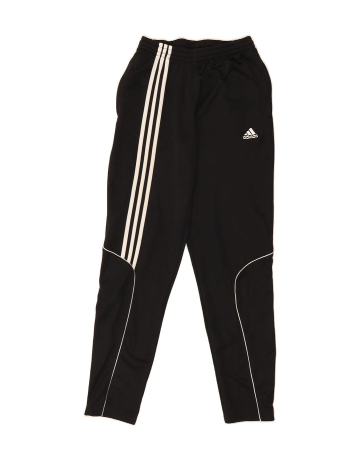 ADIDAS Boys Climalite Tracksuit Trousers 15-16 Years  Black Polyester Vintage Adidas and Second-Hand Adidas from Messina Hembry 