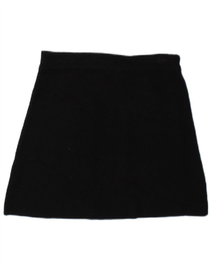 Zara Damestrik Mini-nederdel Small W26 Sort Viscose