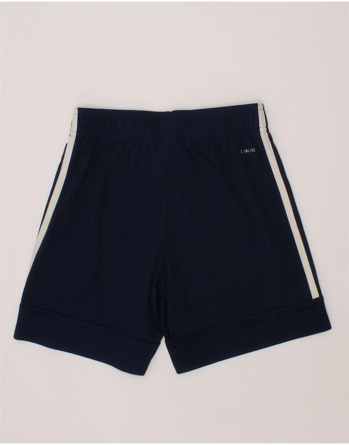 ADIDAS Boys Climalite Sport Shorts 9-10 Years  Navy Blue Polyester Vintage Adidas and Second-Hand Adidas from Messina Hembry 