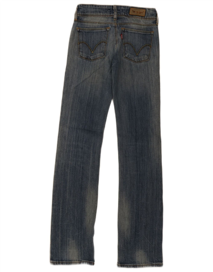 Levi's Dame 570 Straight Jeans W26 L33 Blå Bomuld