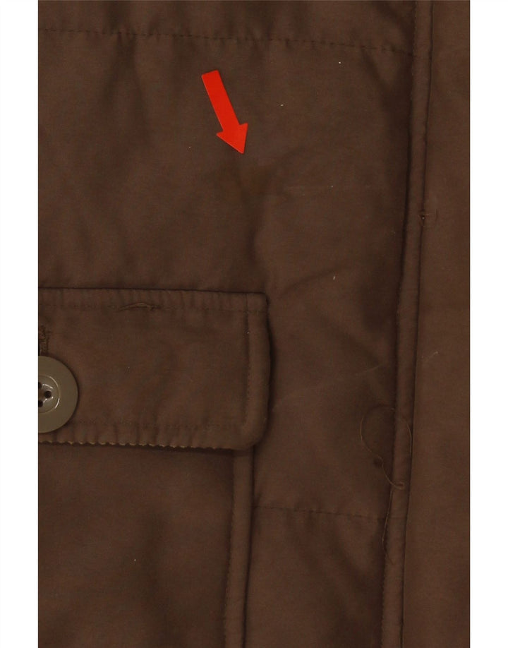 Crew Clothing Dame Polstret Gilet UK 8 Small Brown Polyester
