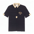 St. Germain Dame Des Pres Polo Shirt IT 44 Medium Navy Blue Colourblock