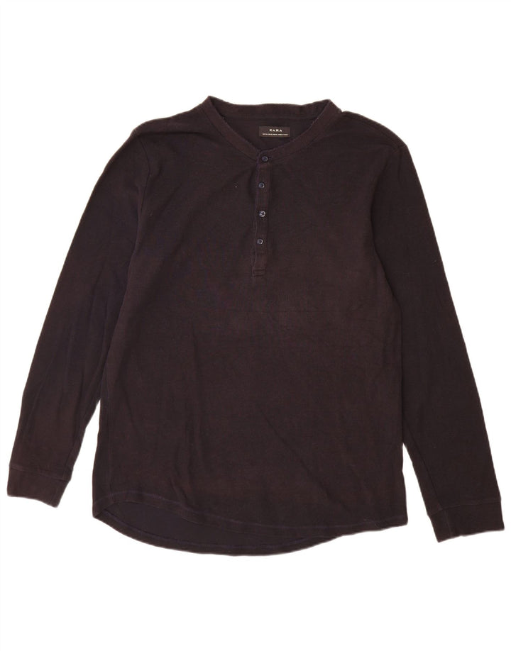 Zara Herre Top Langærmet XL Marineblå