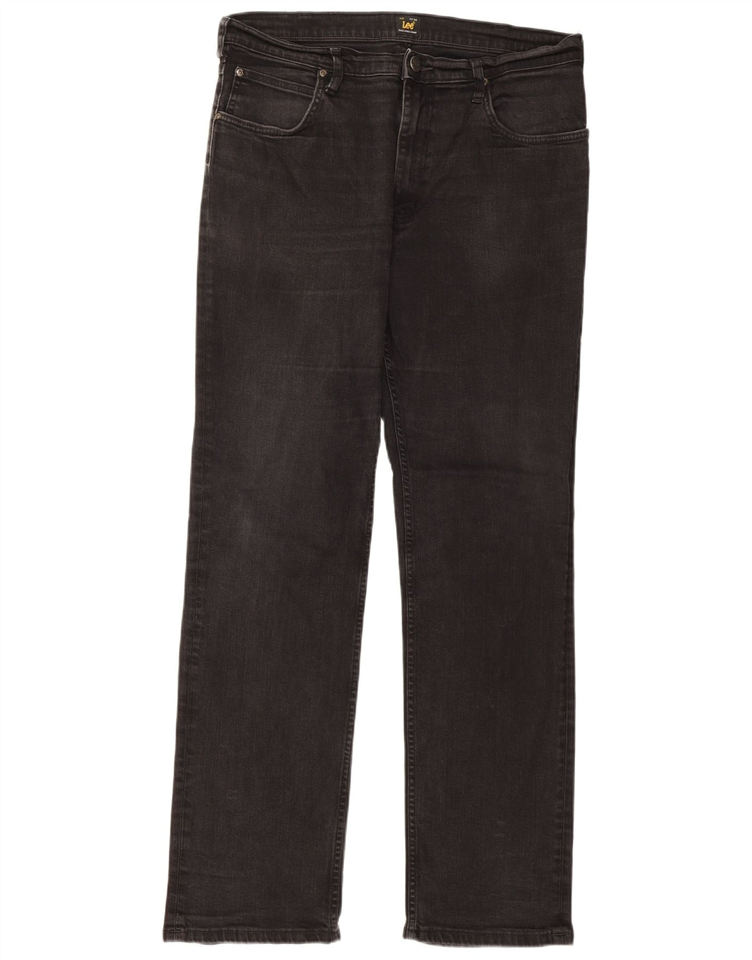 Lee Dame Brooklyn Straight Jeans W36 L34 Sort Bomuld