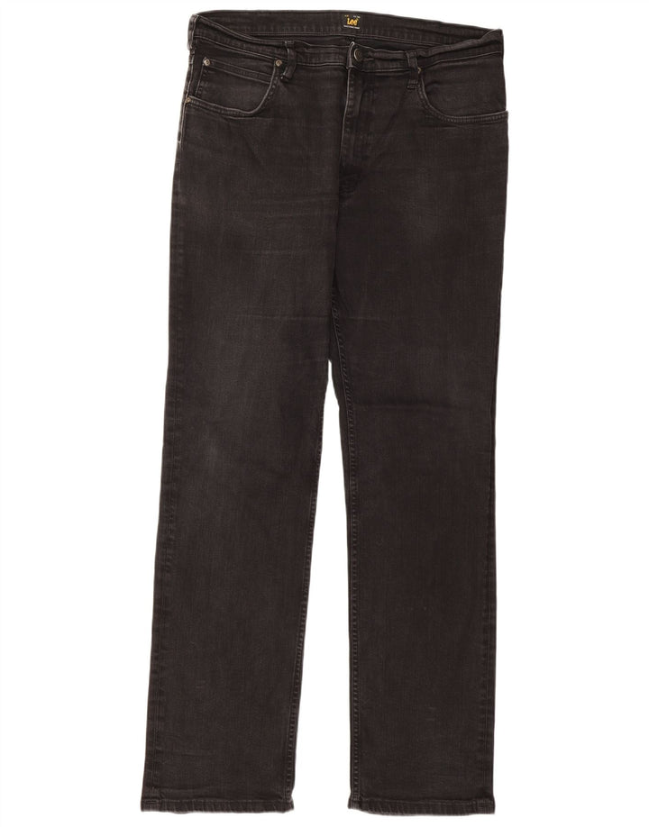 Lee Dame Brooklyn Straight Jeans W36 L34 Sort Bomuld