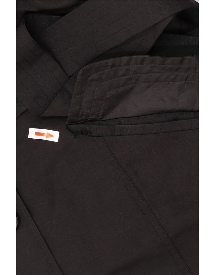 Marks & Spencer Trench Coat til kvinder UK 16 Stor sort polyester