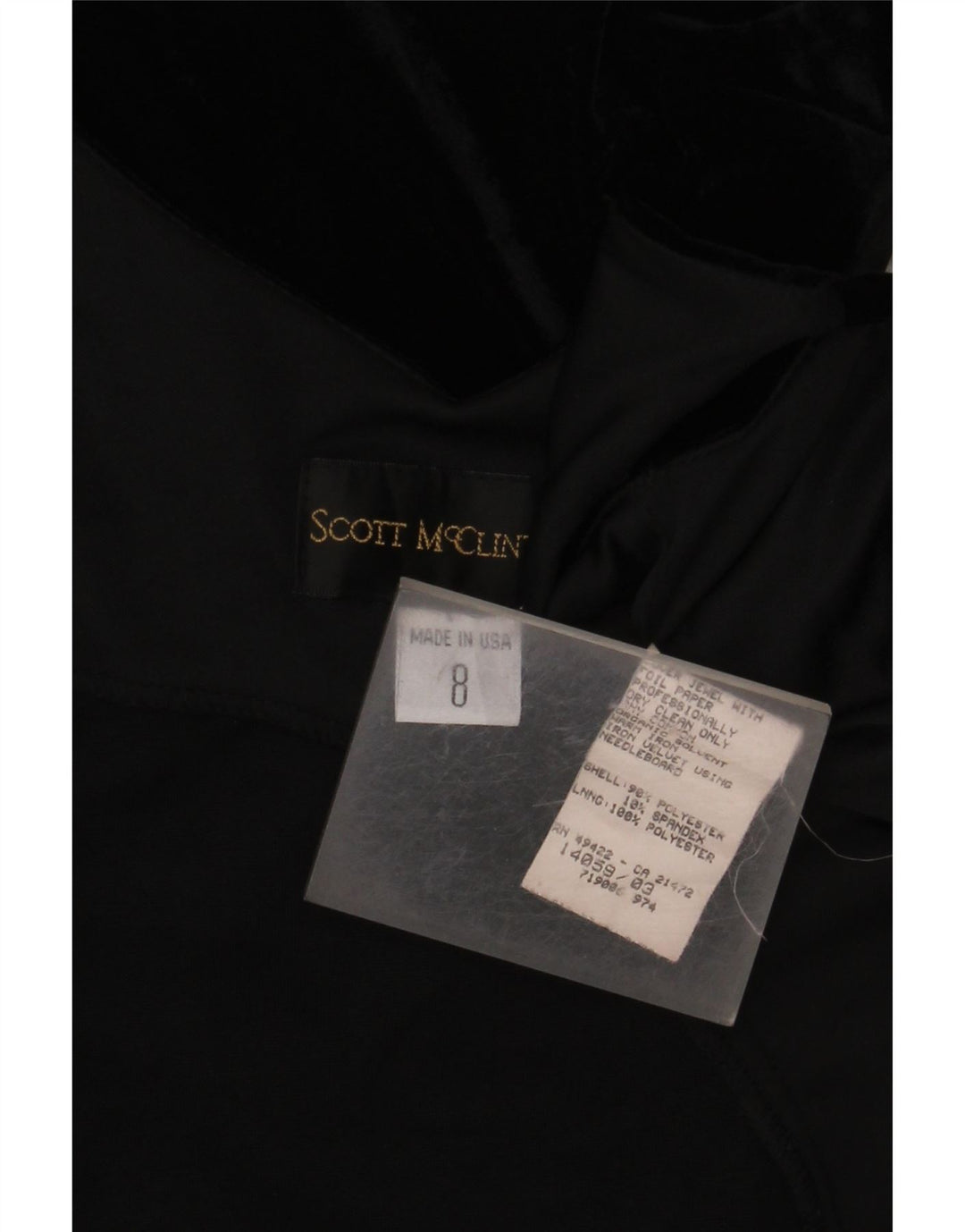 SCOTT MCCLINTOCK Dame Ærmeløs Skede Kjole US 8 Medium Sort