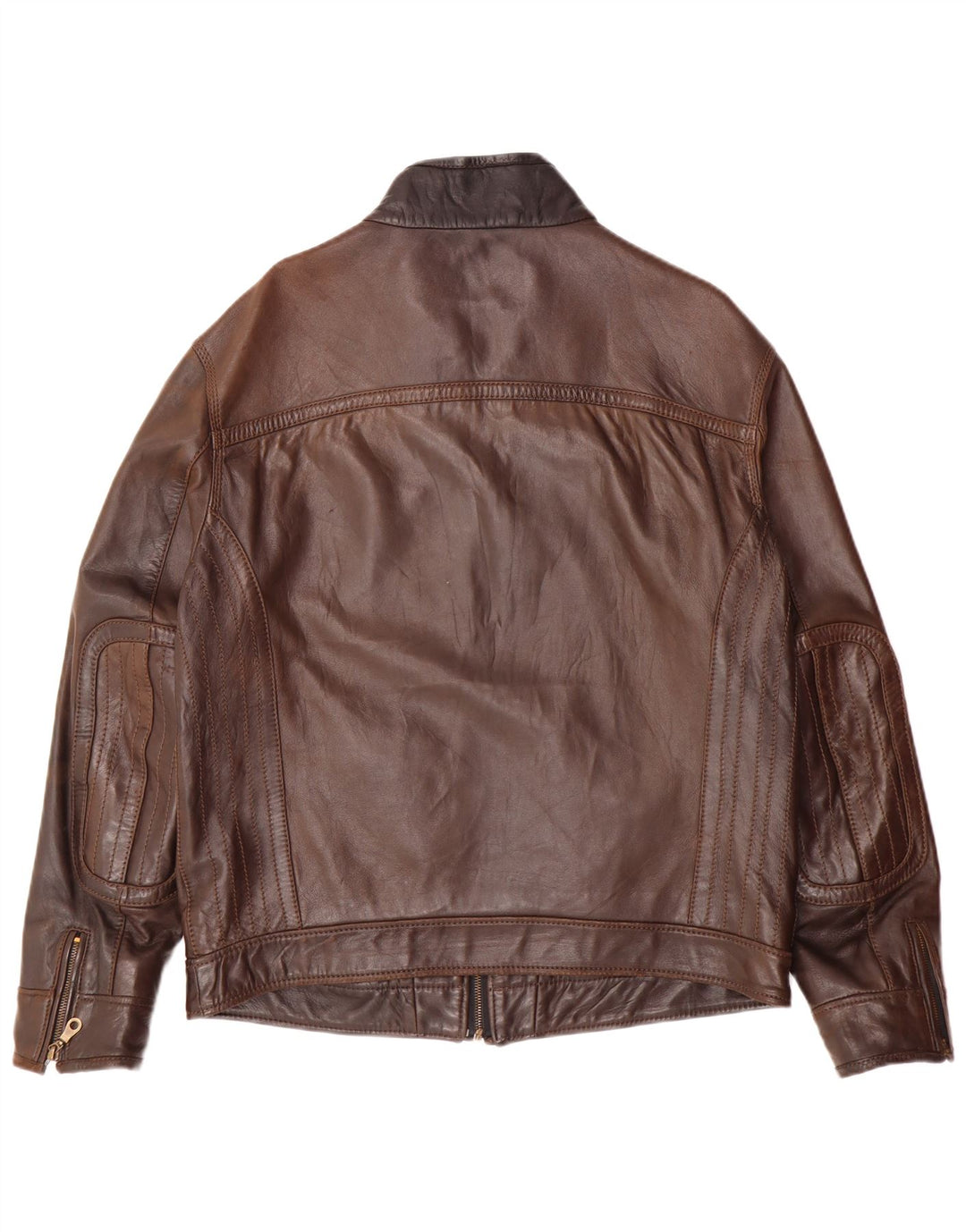 VINTAGE Herre læderjakke UK 38 Medium Brun