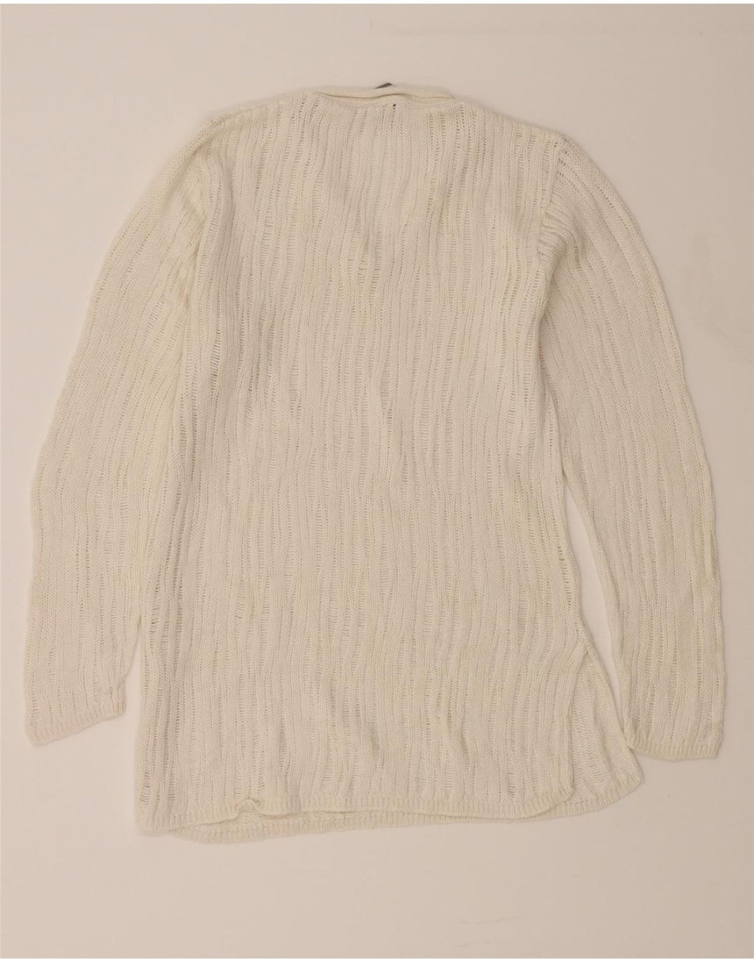 ONYX Womens V-Neck Jumper Sweater UK 12 Medium Off White Vintage Onyx and Second-Hand Onyx from Messina Hembry 