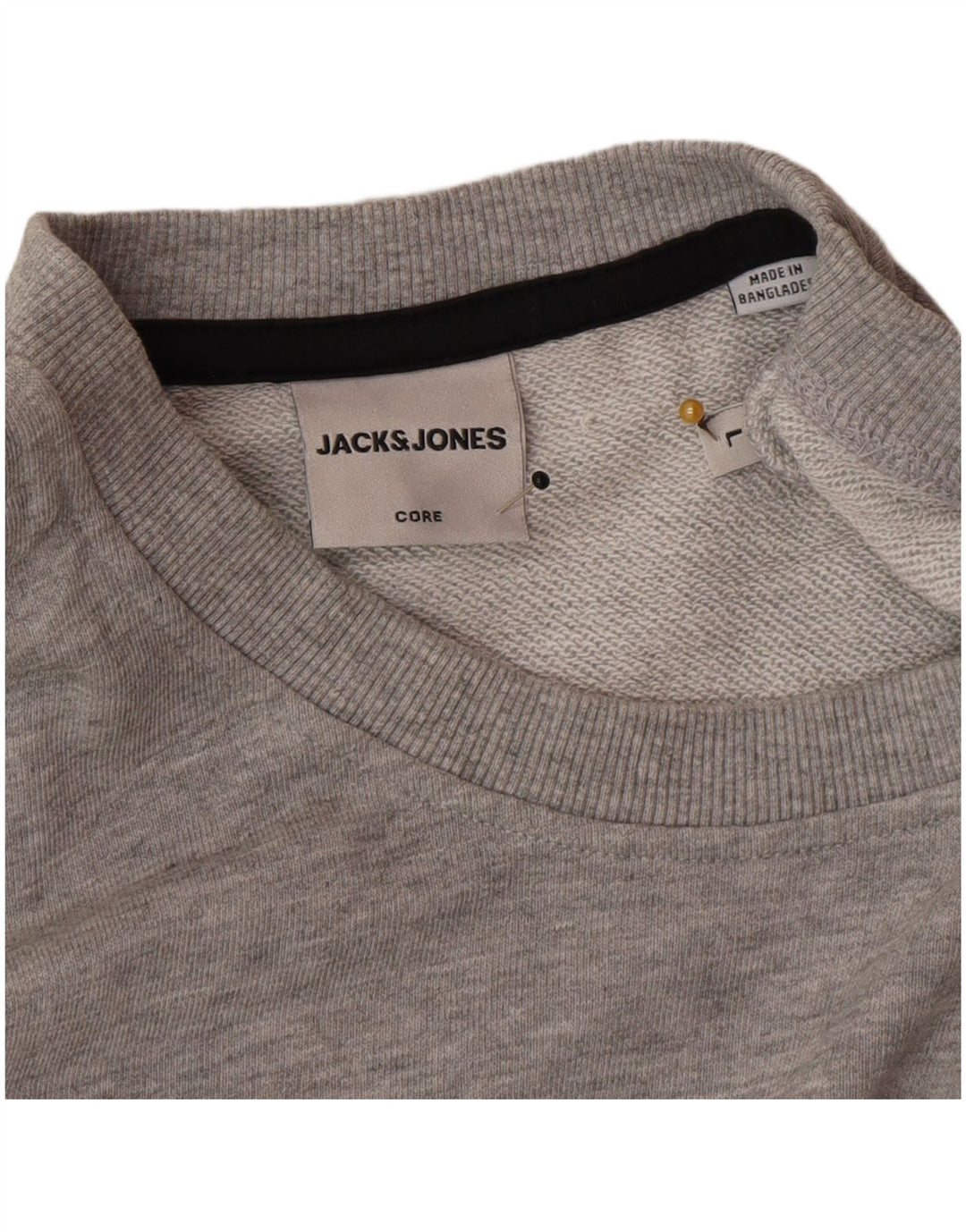 Jack & Jones Sweatshirt til mænd, stor grå flækket bomuld