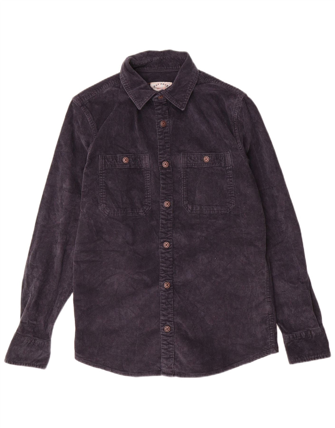 FAT FACE Herre fløjlsskjorte XS Marineblå bomuld