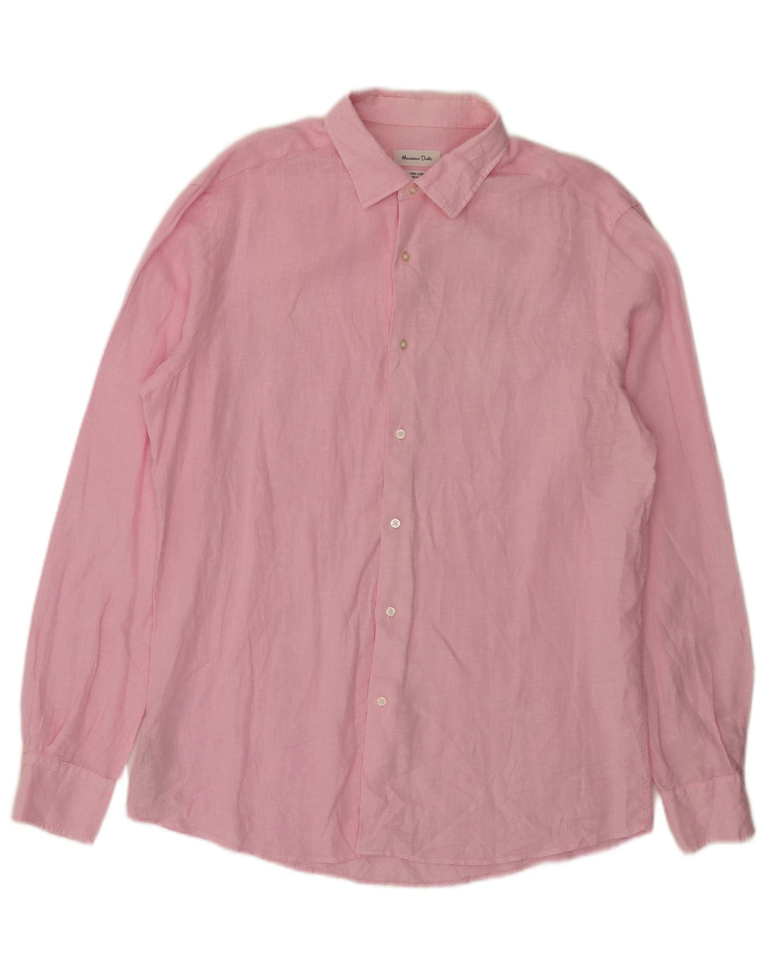 Massimo Dutti Herreskjorte Large Pink Linen