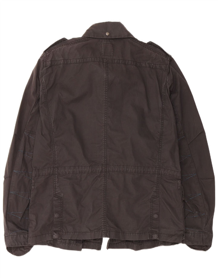 DIESEL Herre Military Jacket UK 44 2XL Sort Bomuld