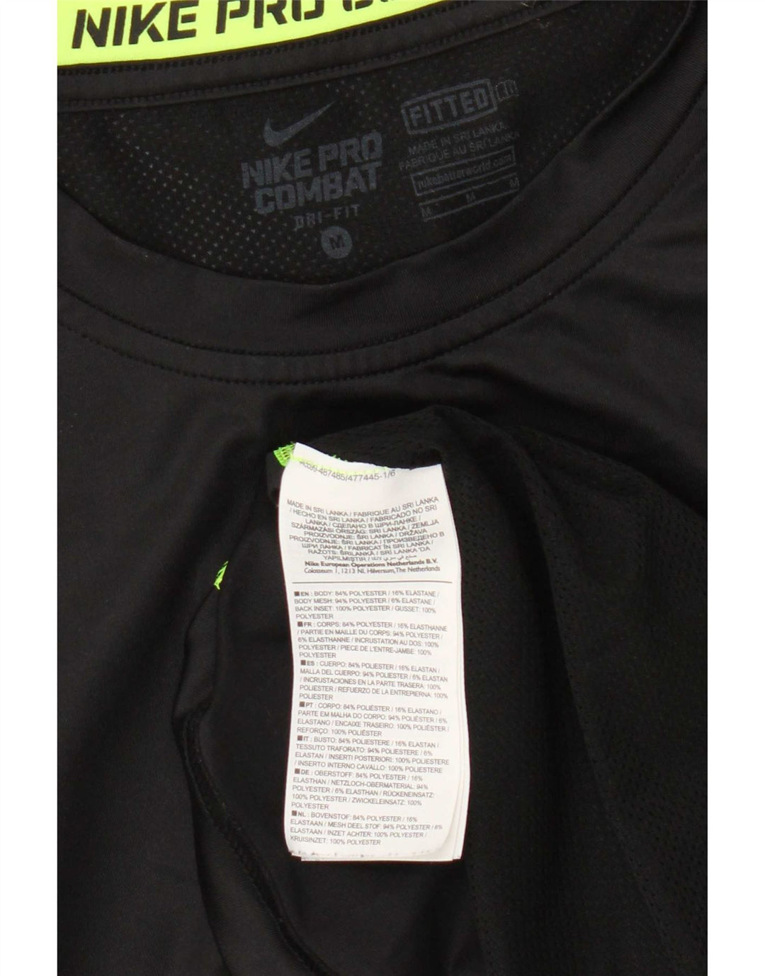 Nike Herre Dri Fit Vest Top Medium Sort Colourblock Polyester