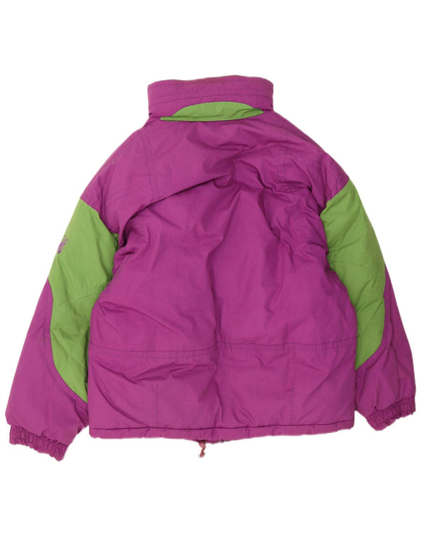 Brugi Skijakke med hætte til mænd UK 40 Large Purple Colourblock Polyester