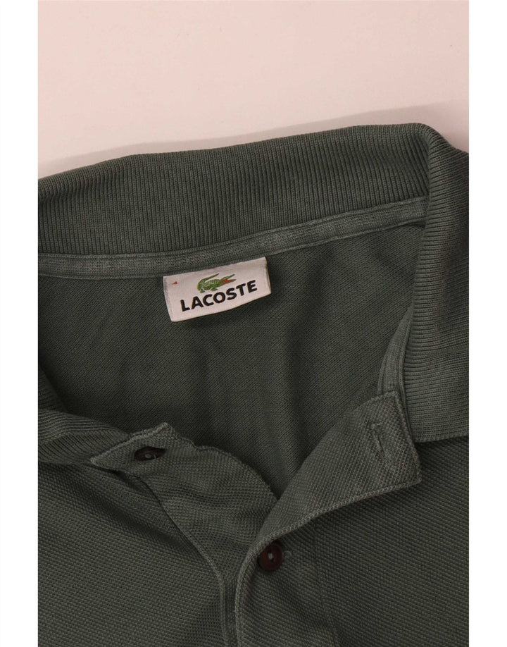 Lacoste herre poloshirt størrelse 4 Medium grøn bomuld