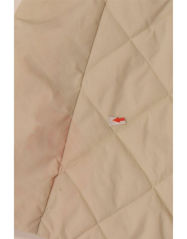 Slam Quiltet overfrakke til kvinder UK 16 Large Off White Colourblock