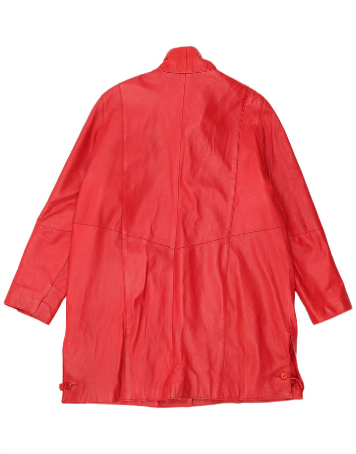 D'Enver læderfrakke til kvinder UK 18 XL rødt læder